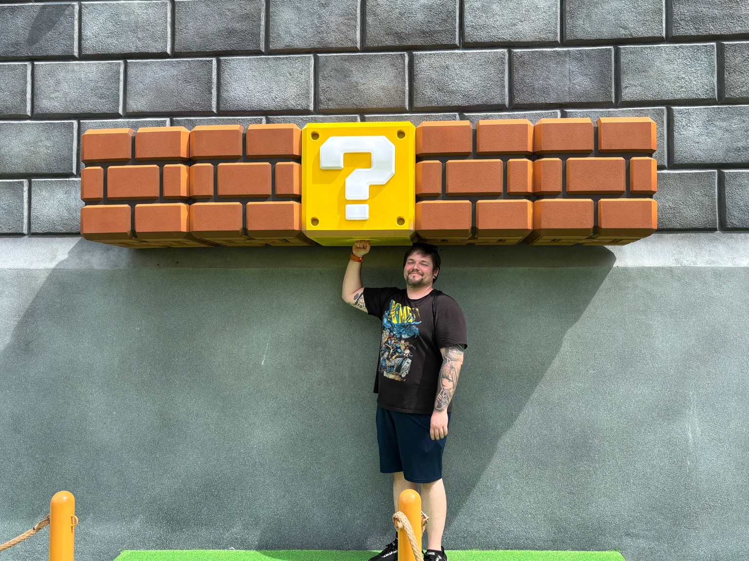 Tony with Mario block